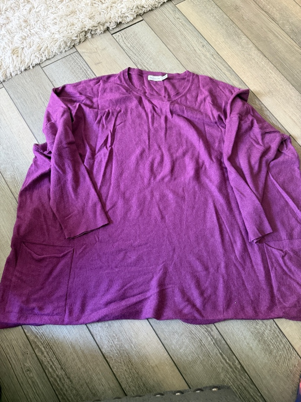 Chic Soul Fuchsia Crew Neck Sweater